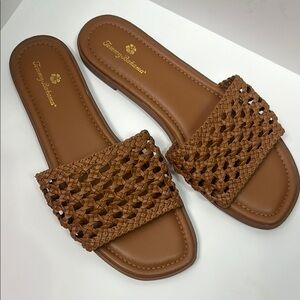 Tommy Bahama Women's Brown Woven Slide Sandals